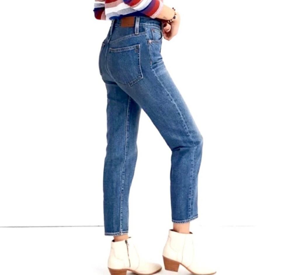 Madewell The Mom Jean Dark Wash High-Rise Denim Jeans W27